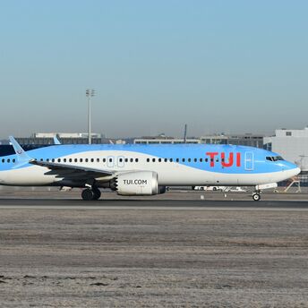 TUI aircraft preparing for departure