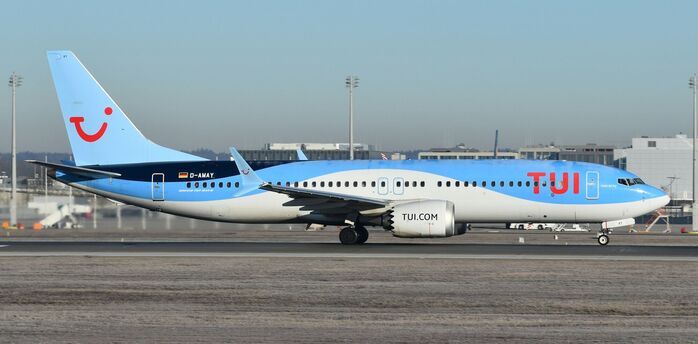 TUI aircraft preparing for departure