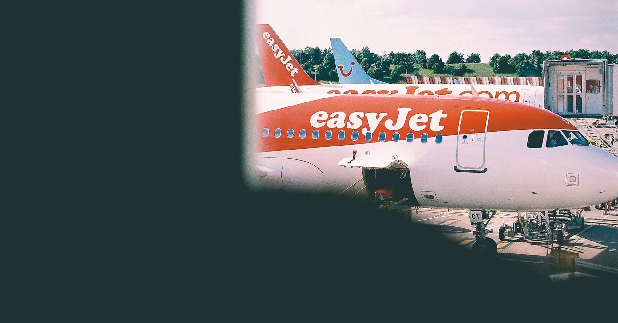 easyJet aircraft parked during peak winter travel period