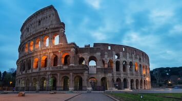 Colosseum in Rome at dusk