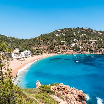 Ibiza coastline popular for summer holidays