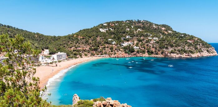 Ibiza coastline popular for summer holidays