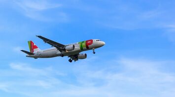 TAP Air Portugal aircraft approaching for landing