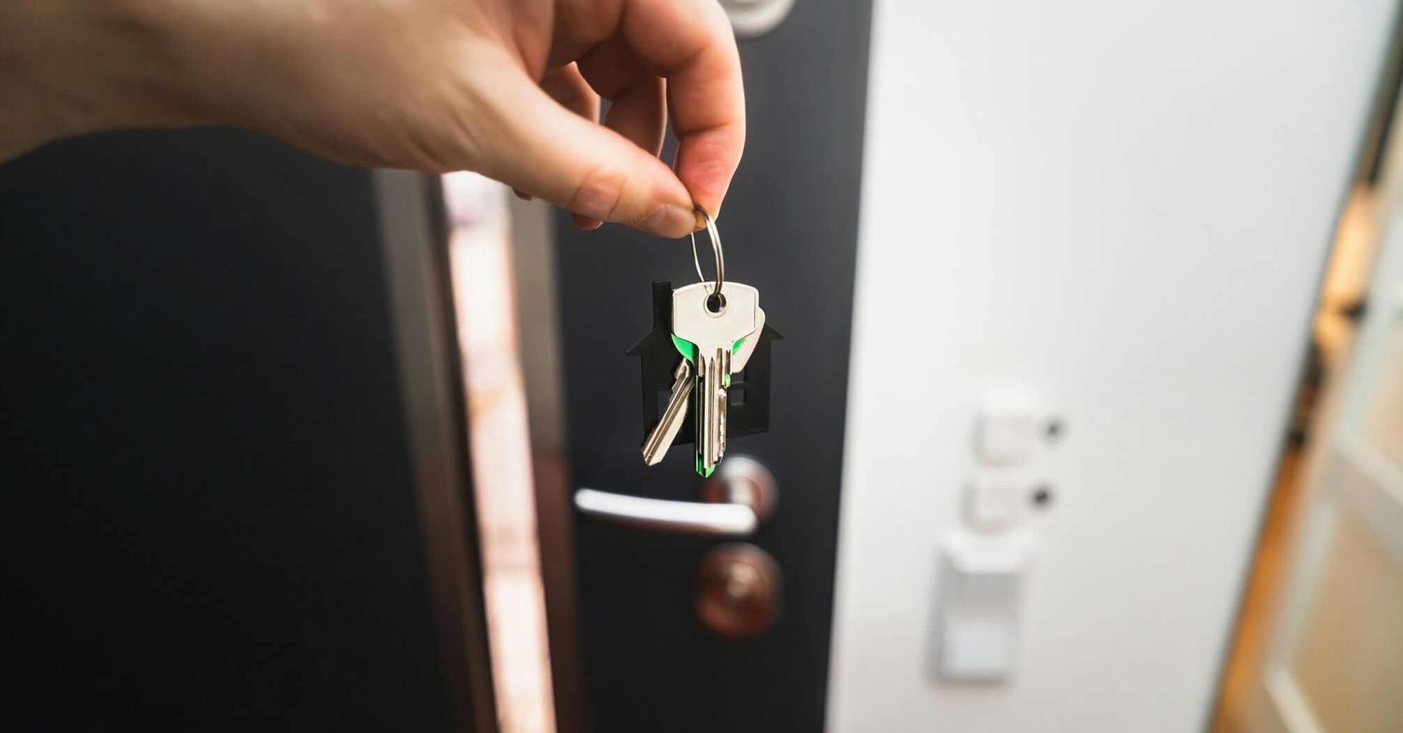 Hotel room keys handed to guest at check-in