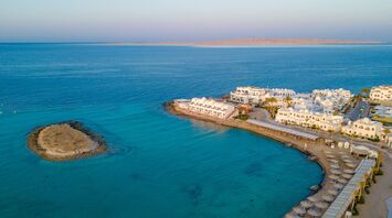 Hurghada coastline with Red Sea resorts