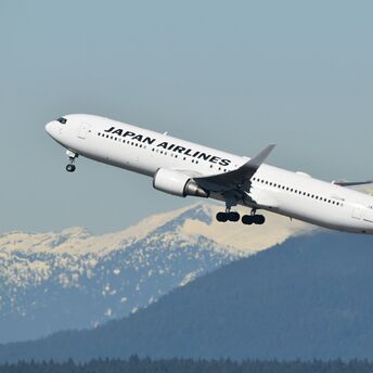 Japan Airlines aircraft operating an international flight