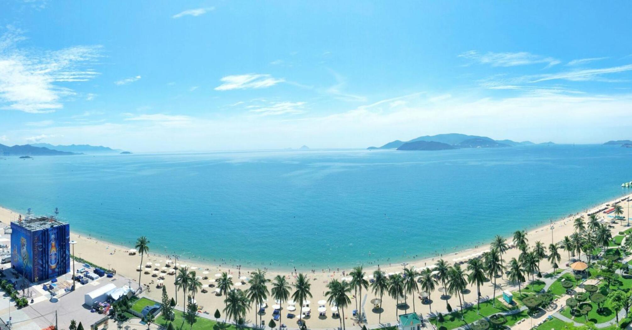 Nha Trang Beach and Tran Phu Street coastline.