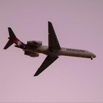 Hawaiian Airlines aircraft in flight.