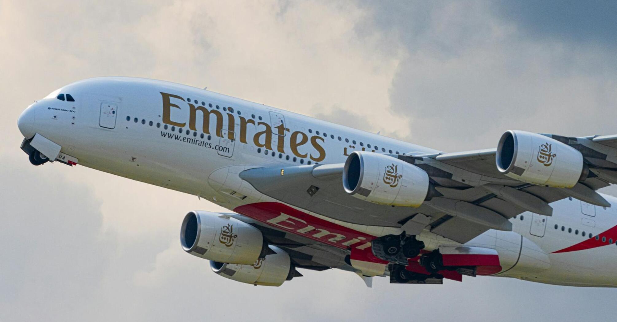 Emirates aircraft operating scheduled January flights