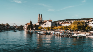 View of Zürich city from the lake
