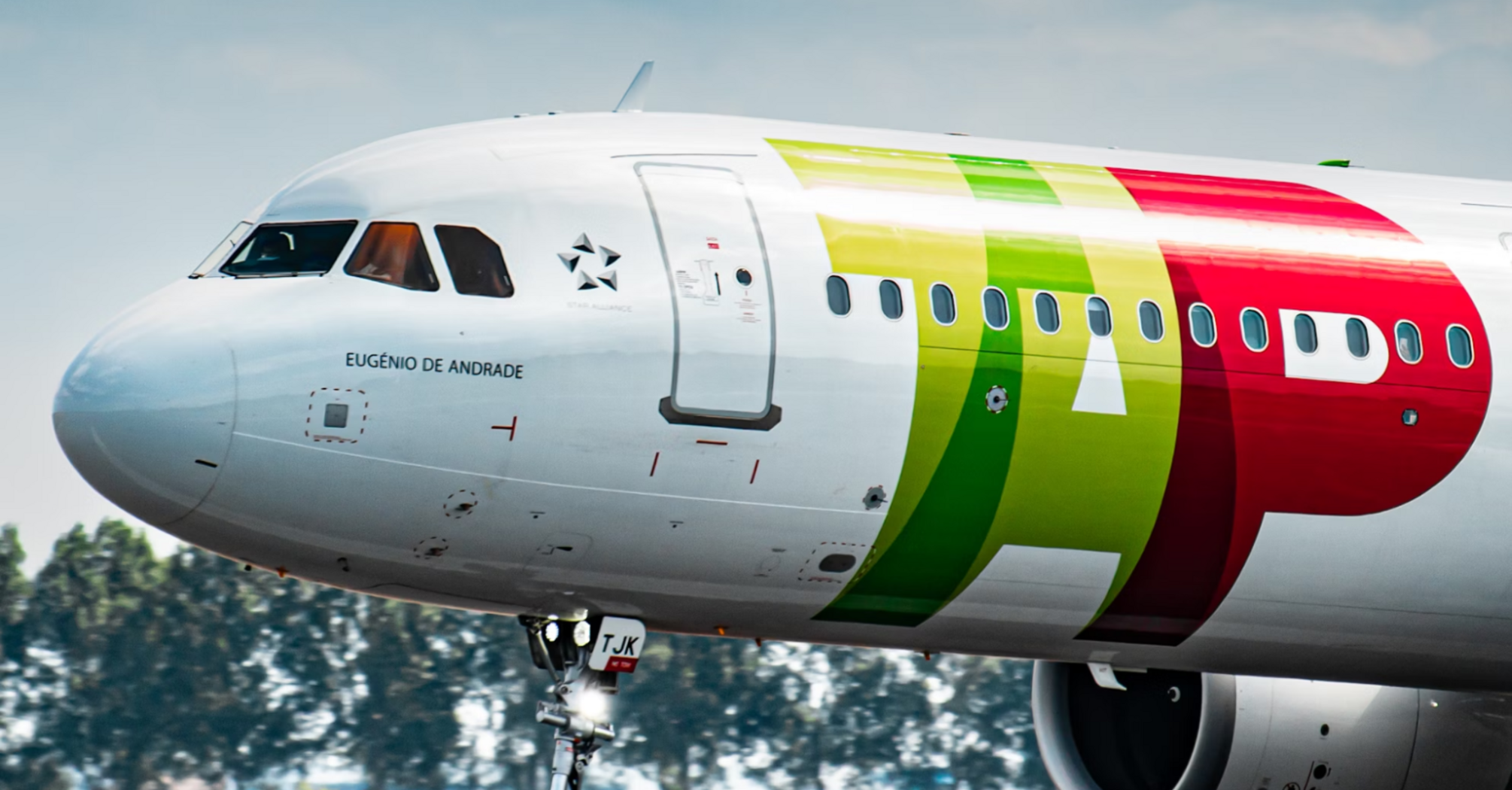 TAP Air Portugal aircraft landing on runway