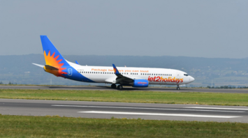 Jet2holidays aircraft taxiing on runway
