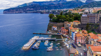 Sorrento coastline with harbour and cliffs