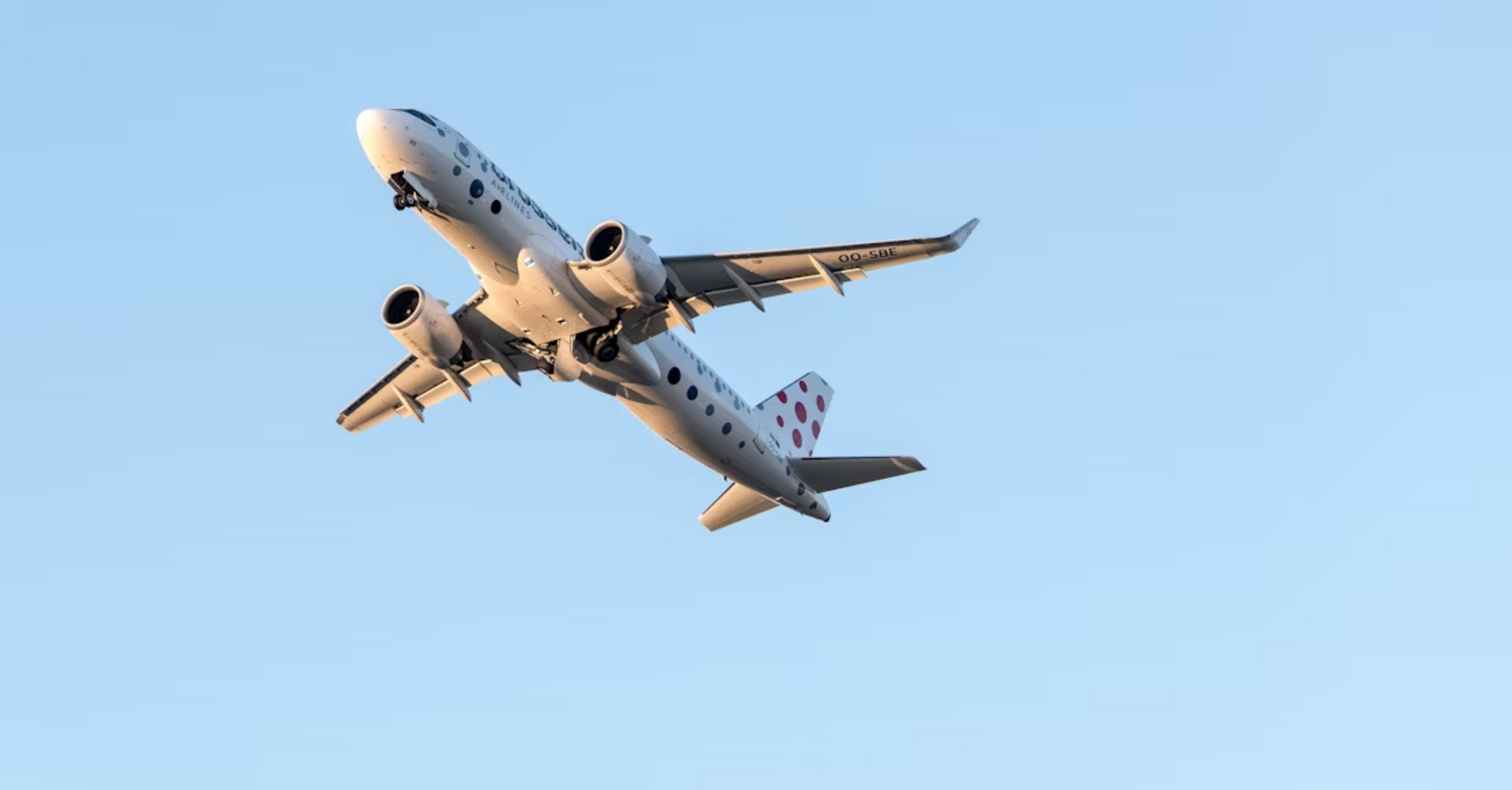 Croatia Airlines aircraft in flight against clear blue sky