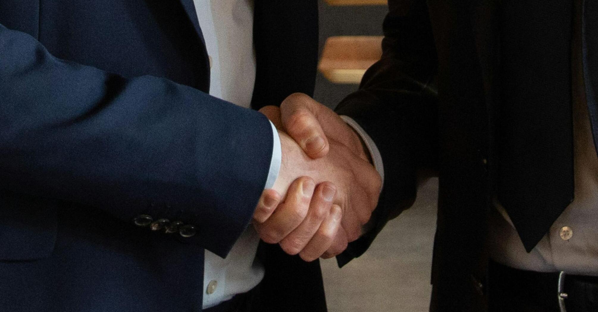 Handshake close-up symbolising partnership