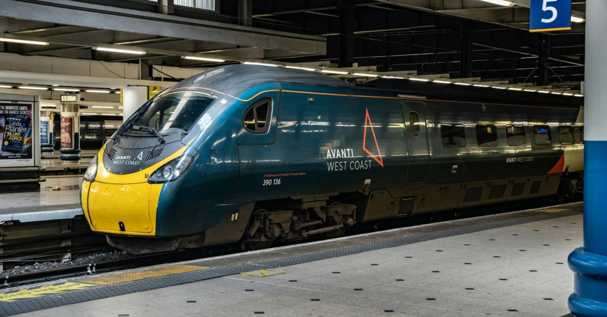 Avanti West Coast train at a station platform