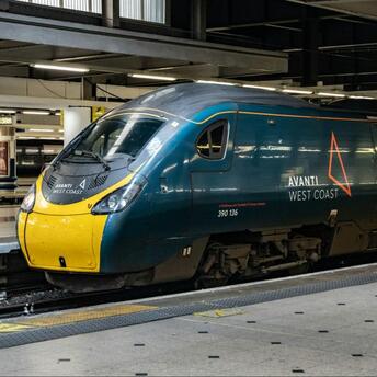 Avanti West Coast train at a station platform