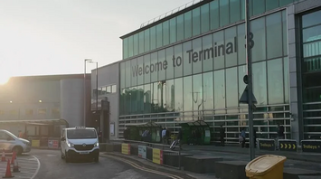 Entrance to Terminal 3 at Manchester Airport