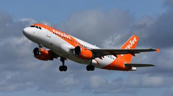 easyJet Airbus aircraft taking off during daylight
