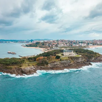 Aerial view of Santander coastline in northern Spain