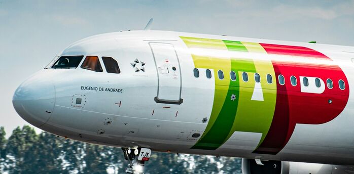 TAP Air Portugal aircraft landing at Porto Airport