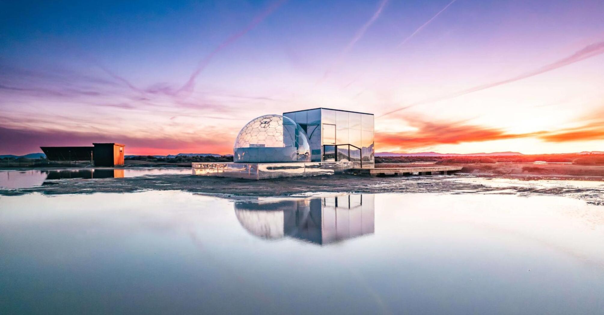 Geodesic dome accommodation at OutpostX desert retreat in Utah