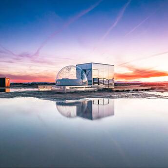 Geodesic dome accommodation at OutpostX desert retreat in Utah