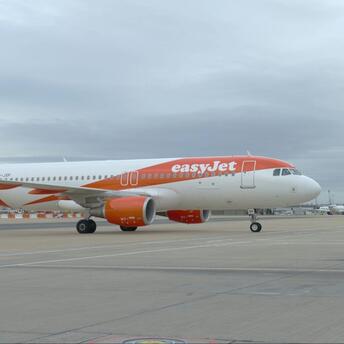 easyJet aircraft on the apron at Birmingham Airport
