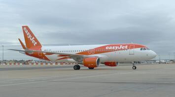 easyJet aircraft on the apron at Birmingham Airport