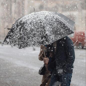 Snowfall during winter weather