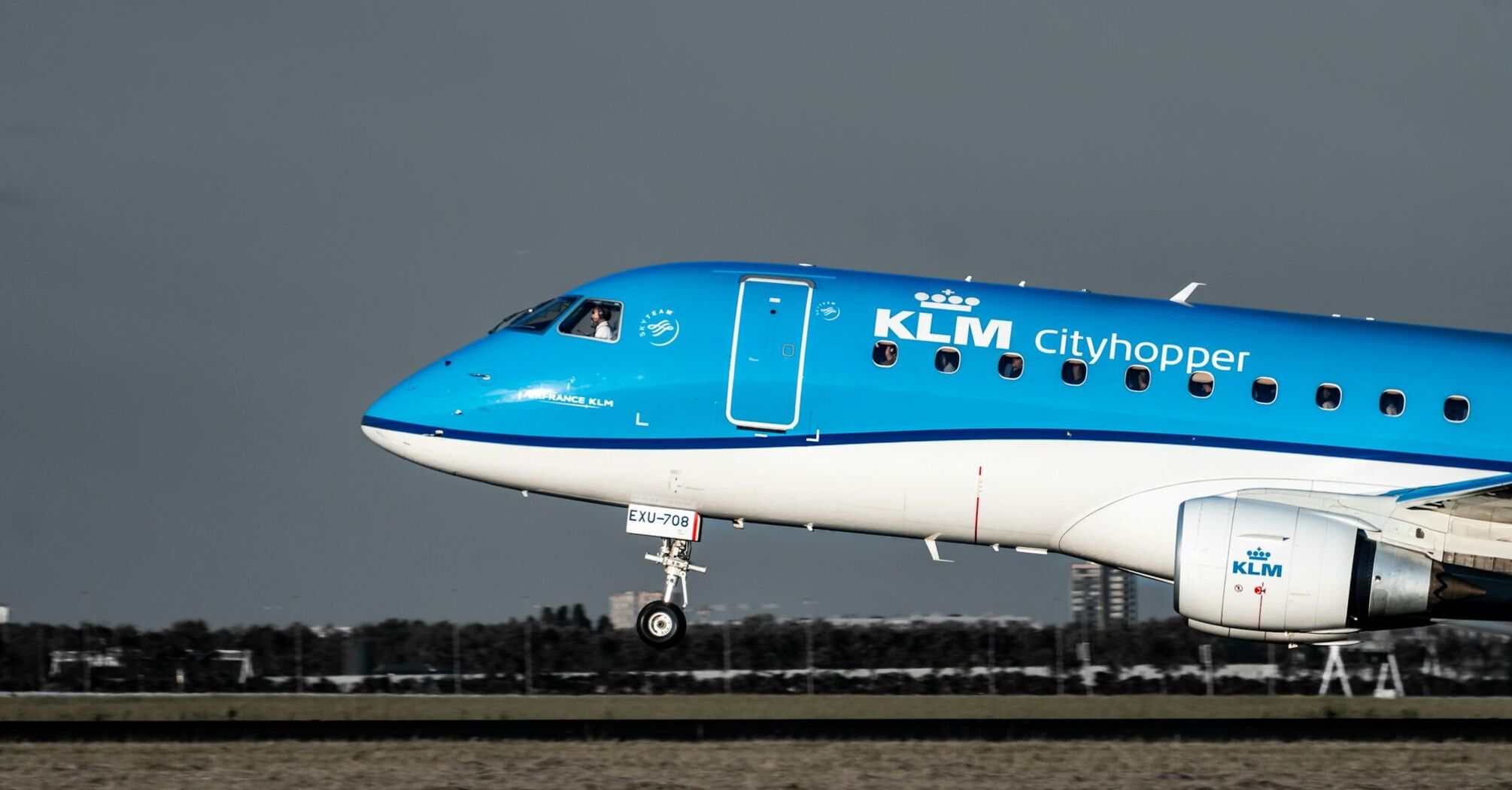 KLM Cityhopper aircraft during flight