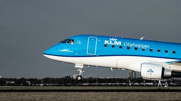 KLM Cityhopper aircraft during flight