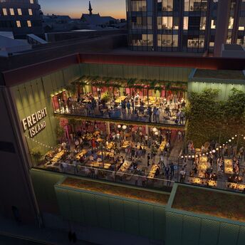 Freight Island rooftop food and entertainment space in Leeds