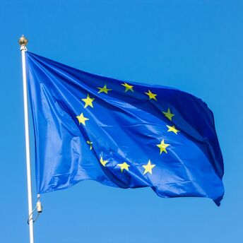 EU flag flying as visa rules move toward digital changes