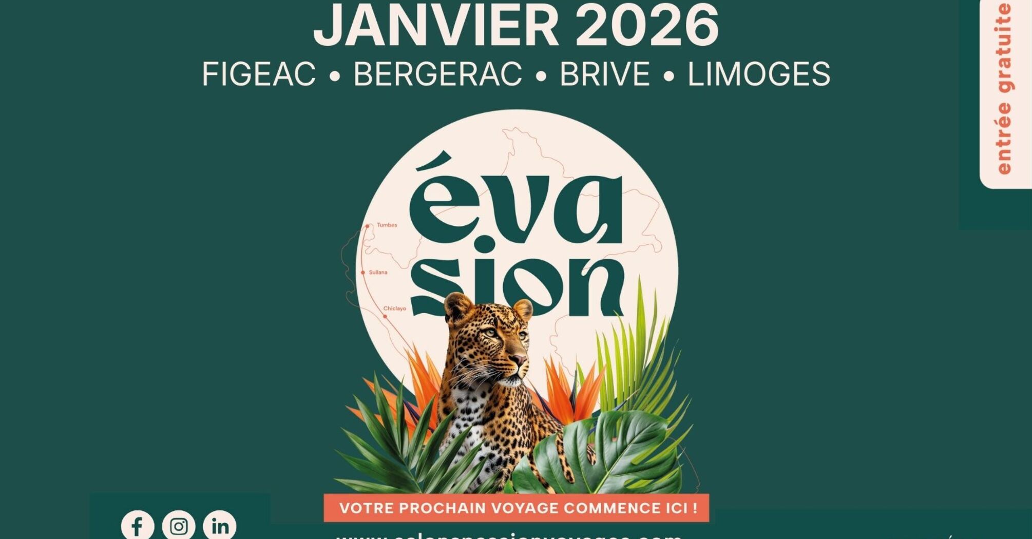 Salon Passion Voyages 2026 travel exhibition poster by Fitour