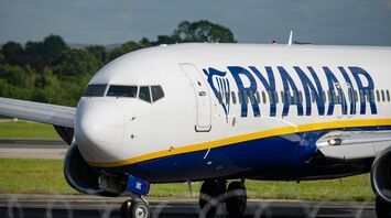 Ryanair passenger aircraft on an airport runway