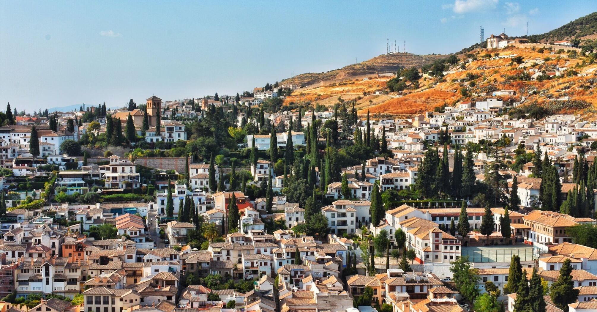 Granada's hillside neighbourhoods and historic buildings