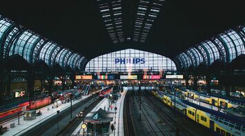 Trains at Hamburg Hauptbahnhof railway station