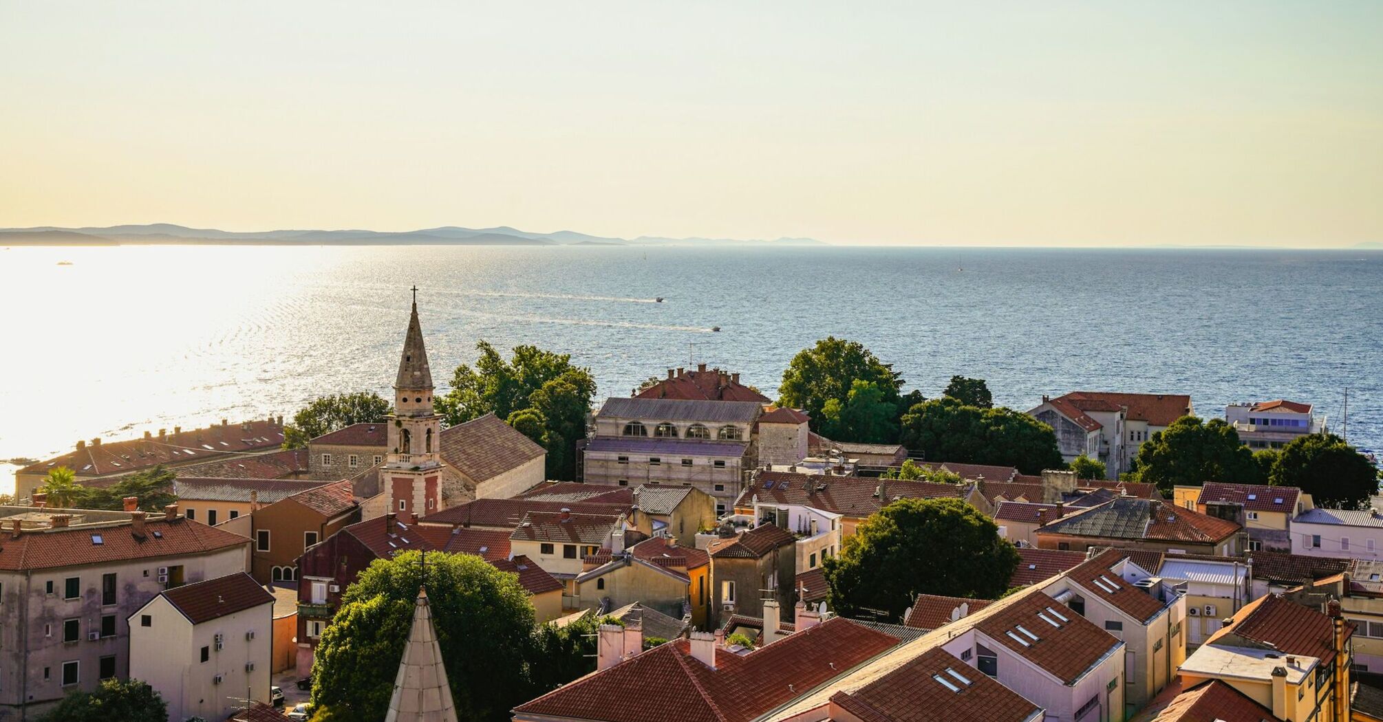 Zadar old town overlooking the Adriatic Sea