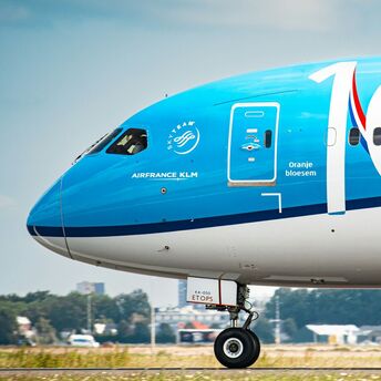 KLM aircraft on the runway