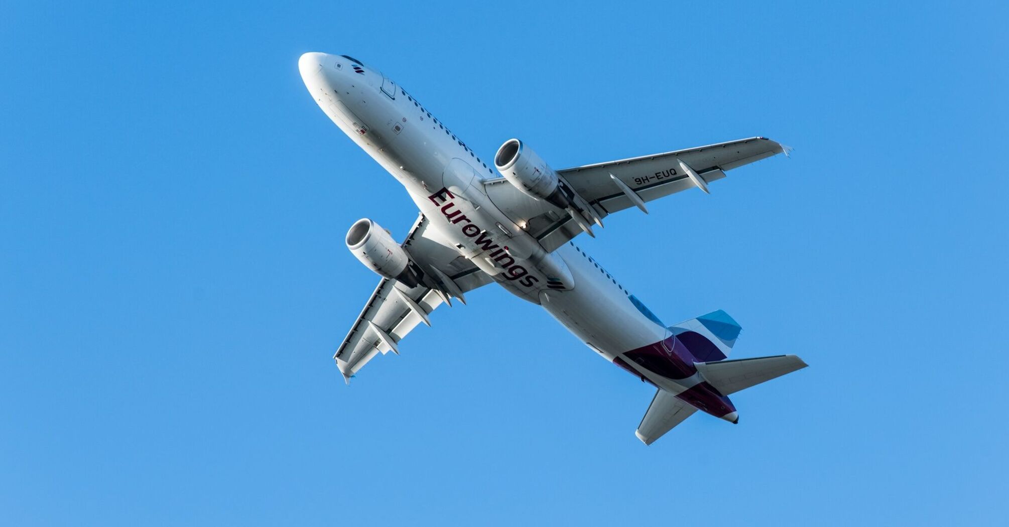 Eurowings Airbus A320 operating a winter route