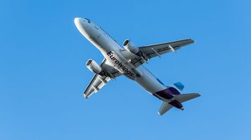 Eurowings Airbus A320 operating a winter route