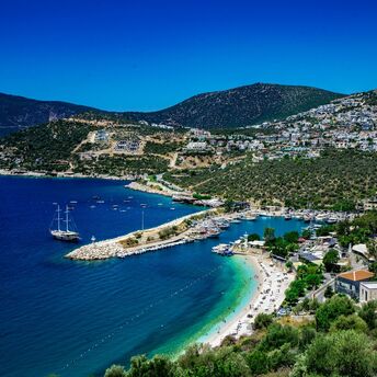 Coastal view of Antalya on the Turkish Riviera