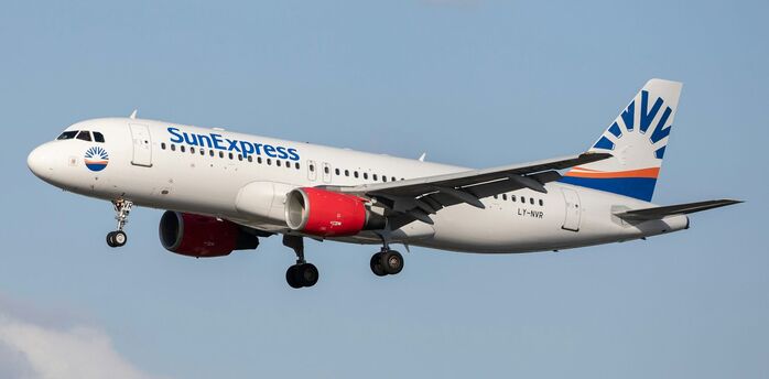 SunExpress aircraft operating overnight service between Manchester and Dalaman