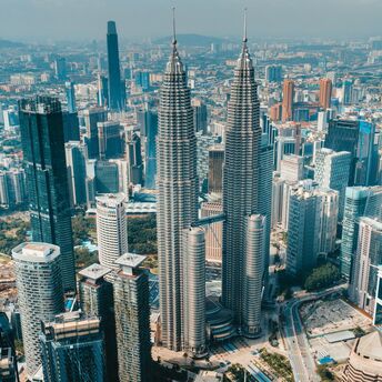 Kuala Lumpur skyline with Petronas Towers