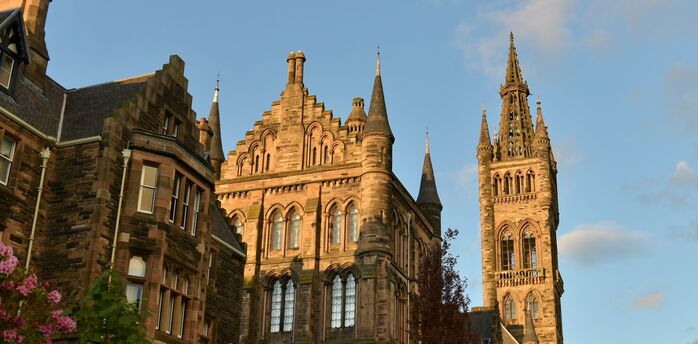 Historic buildings and gardens in central Glasgow