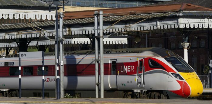 LNER Azuma train at York station