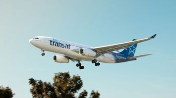 Air Transat Airbus A330 approaching for landing