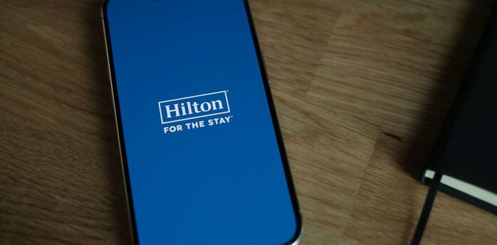 Hilton mobile app displayed on smartphone screen