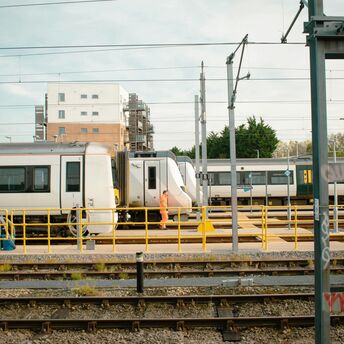 Rail maintenance work on the West Coast Main Line